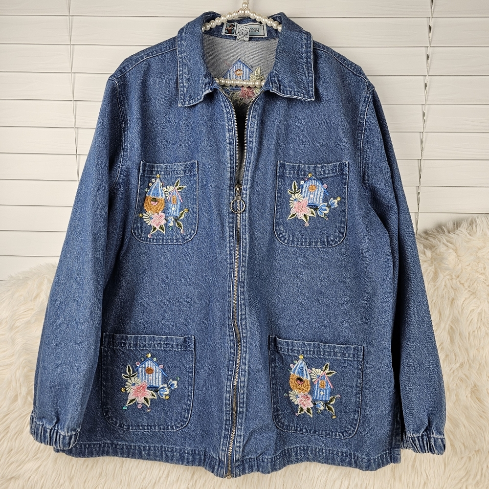 PASSION - I Vintage Denim Embroidered Jacket